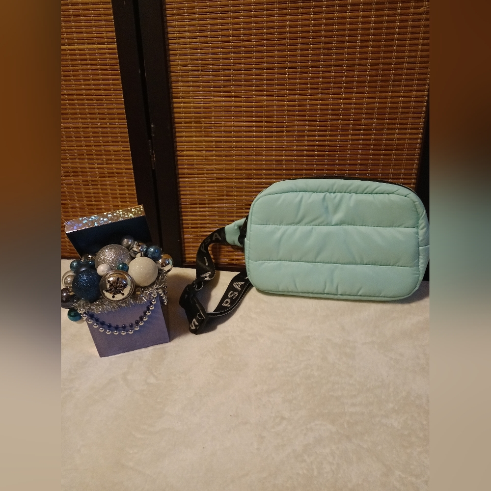 PSA turquoise waist bag